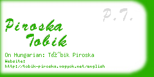 piroska tobik business card